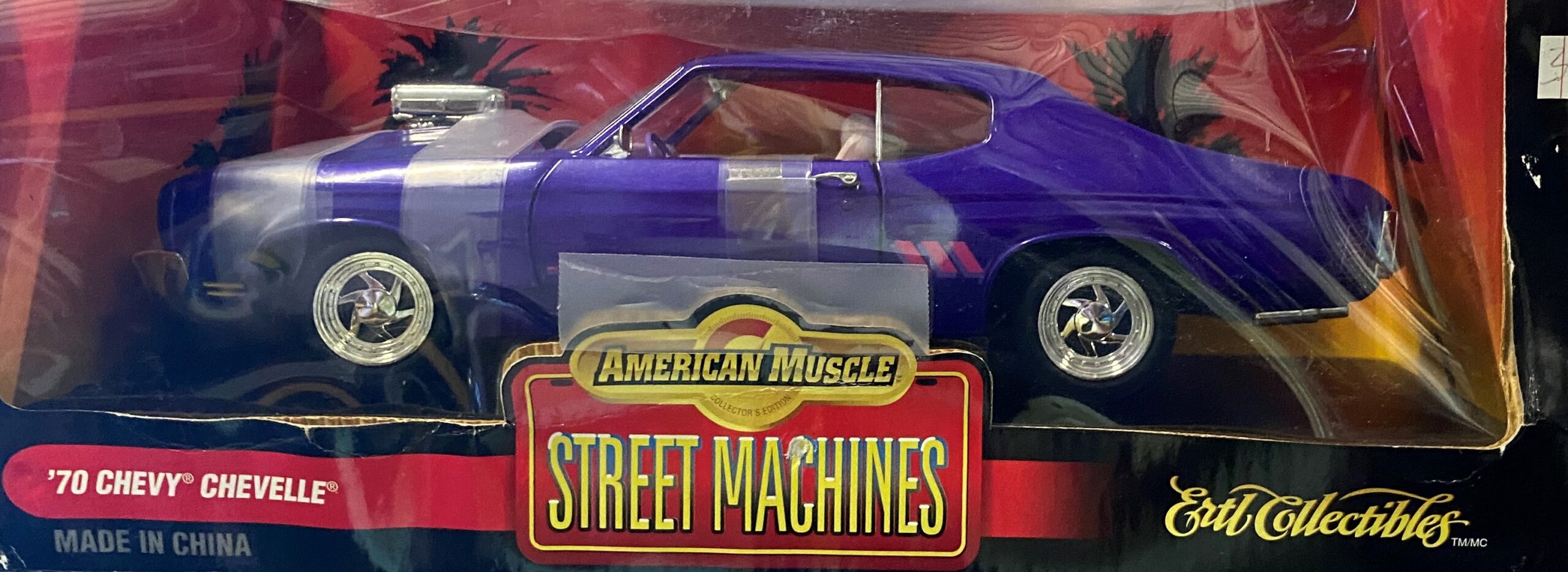 Ertl 1/18 Chevy Chevelle 1970 Violette - Miniature Diecast De Collection (occasion)