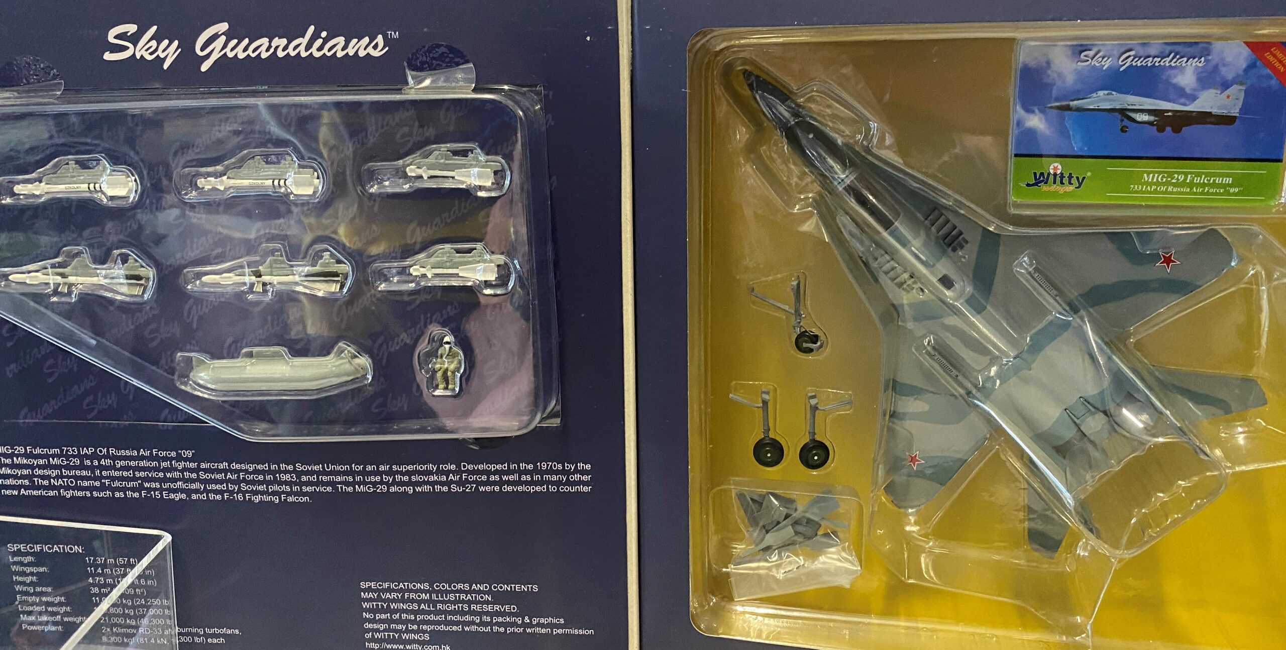 Sky Guardians Mig-29 Fulcrum 1:72 - Big Bill's Die Cast