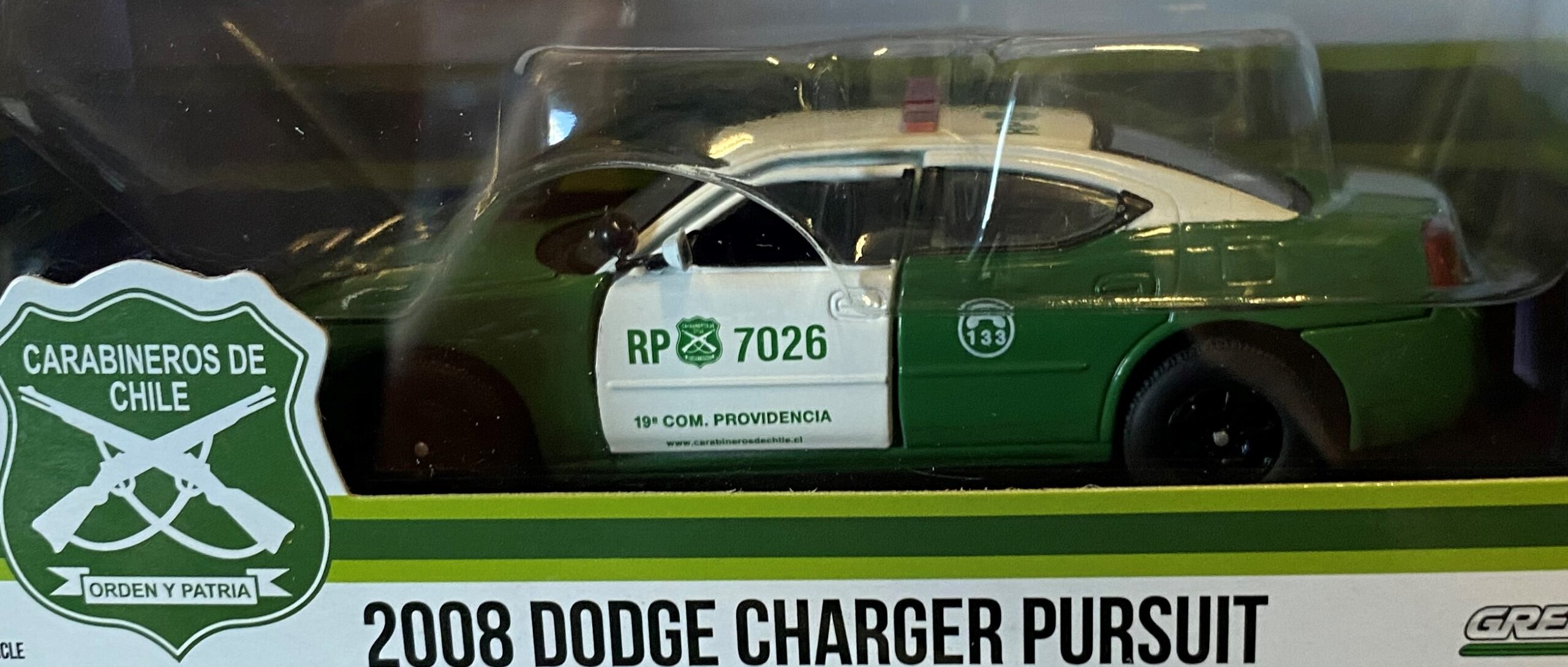 Greenlight 1/43 – Dodge Charger 2008 Police Pursuit – Chili Green – NEUVE