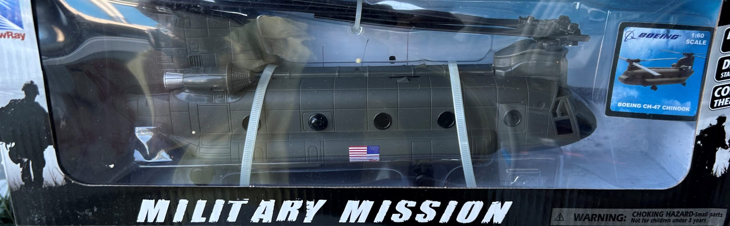 NewRay CH47 Chinook US Army 160 Big Bill's Die Cast